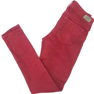 NWOT-Super Skinny AnkleCut Red Jeans Saks 5th Ave